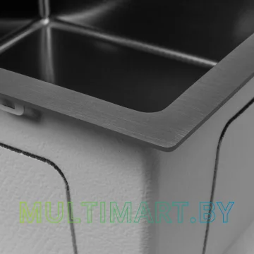 Кухонная мойка ARFEKA ECO AR 550x450 BLACK PVD NANO DECOR картинка 3